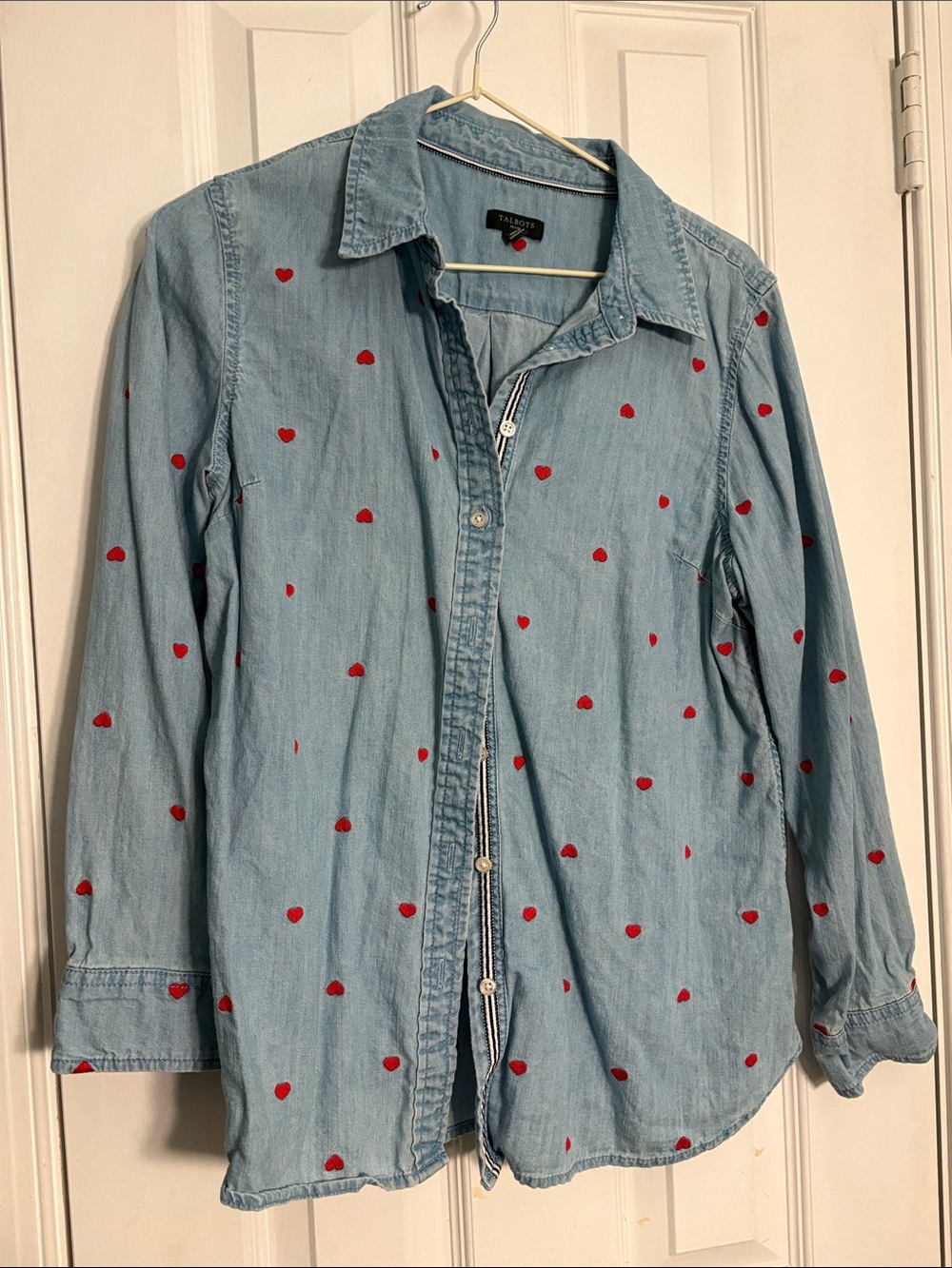 Denim Heart Button Down